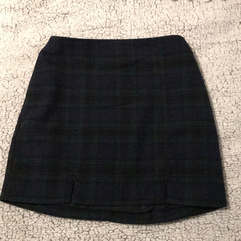 hollister dark green and blue skirt